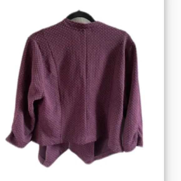 Torrid Purple Jacquard Knit Blazer Zipper Plus Size 4X NWT - Picture 7 of 11